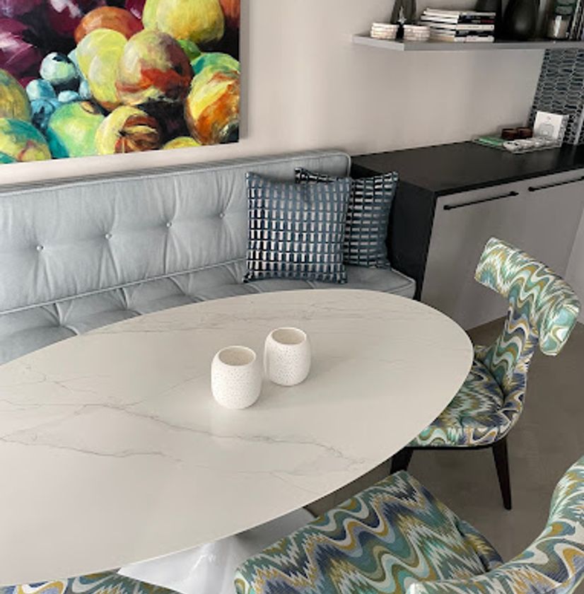 stone
						coffee table