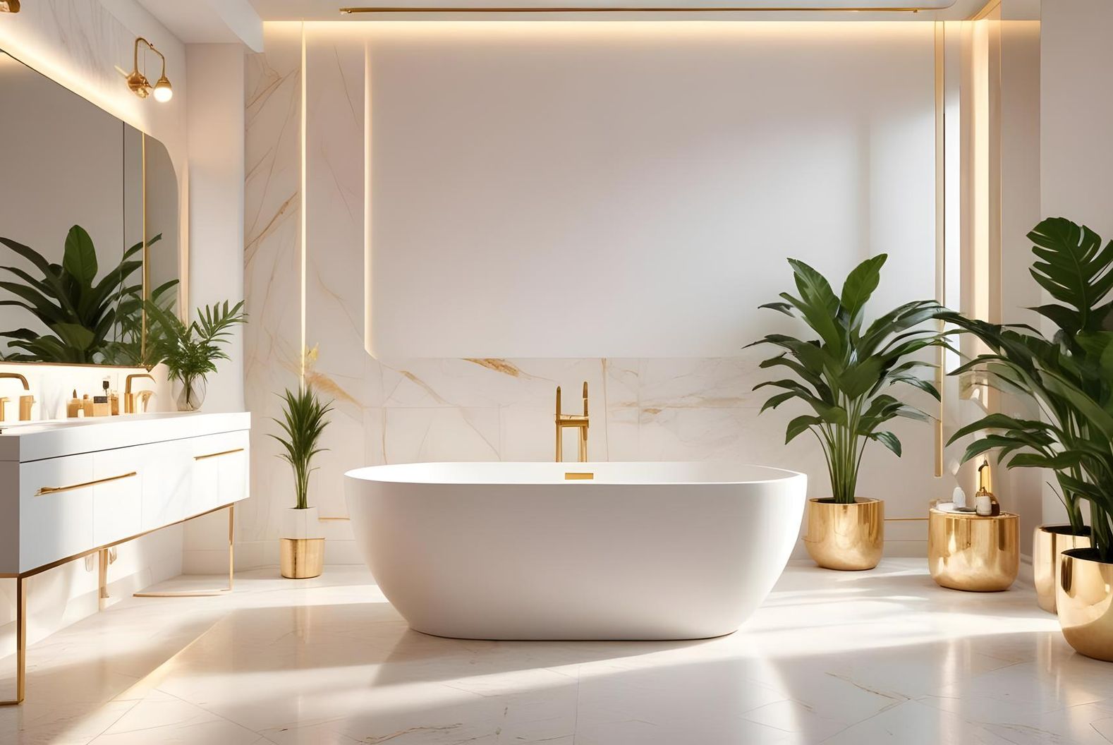 Marble Bath tub
in bathroom